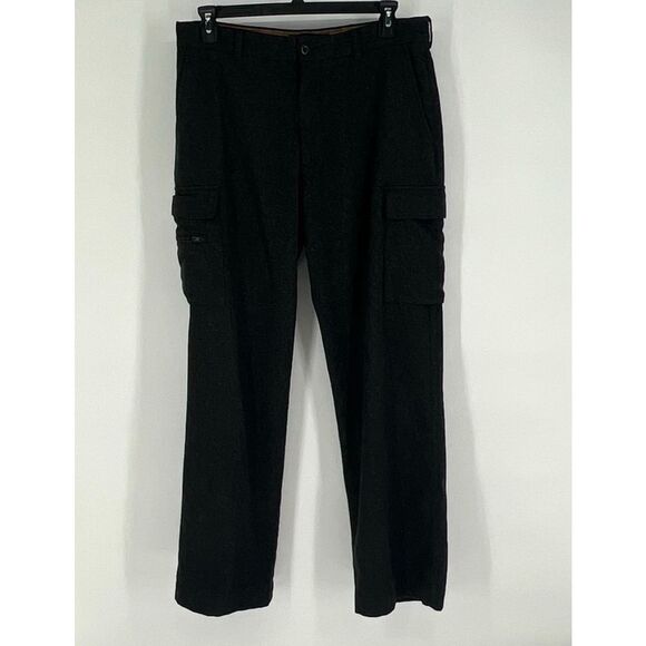 Banana Republic Other - BANANA REPUBLIC Mens Dawson Cargo Pants 36x34 Gray Wool Blend Zip Pockets Lined